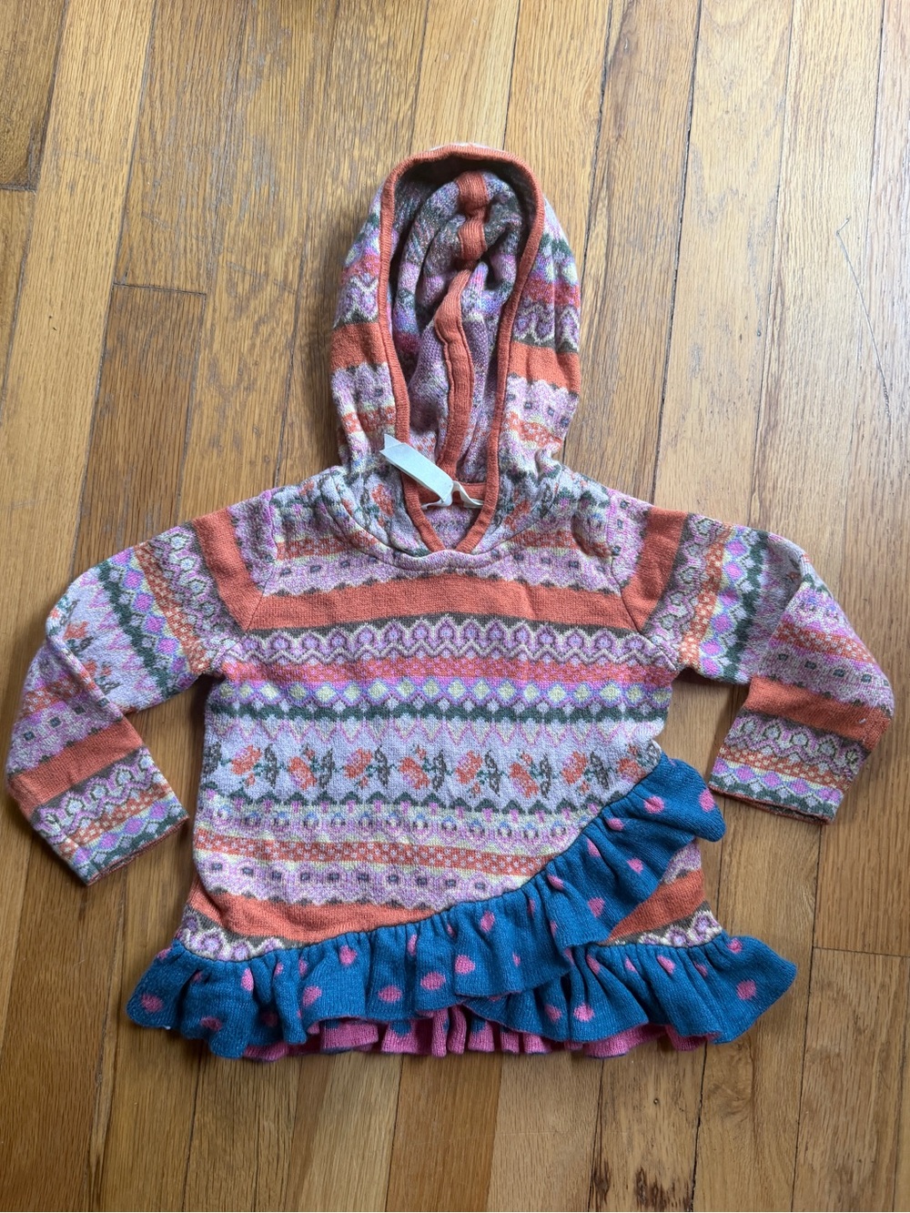 Matilda Jane pink blue orange hooded sweater